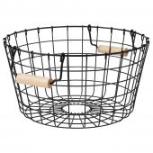 картинка NÄTADE НЭТАДЕ Проволочная корзина с ручками - черный 38x20 см от магазина Wmart