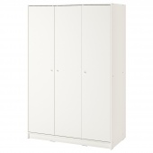 картинка КЛЕППСТАД Гардероб 3-дверный, белый, 117x176 см от магазина Wmart