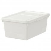 картинка СОККЕРБИТ Контейнер с крышкой, белый, 38x25x15 см от магазина Wmart