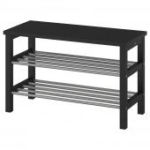 картинка ЧУСИГ Скамья с полкой для обуви, черный, 81x50 см от магазина Wmart