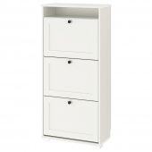 картинка БРУСАЛИ Галошница,3 отделения, белый, 61x130 см от магазина Wmart