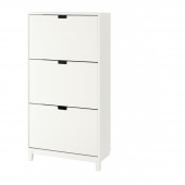 картинка СТЭЛЛ Галошница,3 отделения, белый, 79x148 см от магазина Wmart