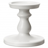 картинка ЭРСЕТТА Подсвечник для формовой свечи, белый, 13 см от магазина Wmart