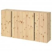 картинка IVAR ИВАР Навесной шкаф с дверями - сосна 160x30x83 см от магазина Wmart