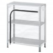 картинка ХИЛЛИС Стеллаж с чехлом, прозрачный, 60x27x74 см от магазина Wmart
