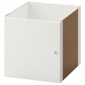 картинка KALLAX КАЛЛАКС Вставка с дверцей - глянцевый белый 33x33 см от магазина Wmart
