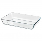 картинка МИКСТУР Форма/блюдо д/дхвк, прозрачное стекло, 35x25 см от магазина Wmart