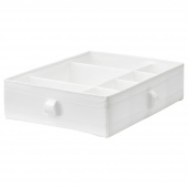 картинка СКУББ Ящик с отделениями, белый, 44x34x11 см от магазина Wmart