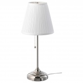 картинка ОРСТИД Лампа настольная, никелированный, белый от магазина Wmart