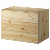 картинка ИВАР Комод с 3 ящиками, сосна, 80x57 см от магазина Wmart