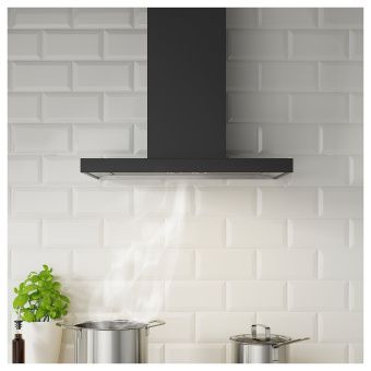 МАТЭЛСКАРЕ Колпак вытяжного шкафа стенн крепл, черный, 60 см