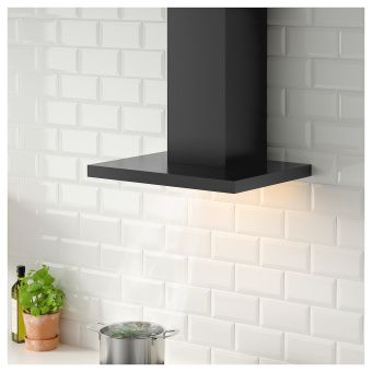 МАТЭЛСКАРЕ Колпак вытяжного шкафа стенн крепл, черный, 60 см