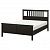 картинка HEMNES ХЕМНЭС Каркас кровати - черно-коричневый/Лурой 160x200 см от магазина Wmart