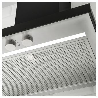 МАТЭЛСКАРЕ Колпак вытяжного шкафа стенн крепл, черный, 60 см