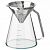 картинка ХОГМОДИГ Кувшин и фильтр д/заваривания кофе, прозрачное стекло, нержавеющ сталь, 0.6 л от магазина Wmart